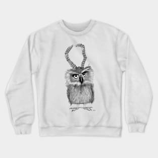 owl with horn Crewneck Sweatshirt